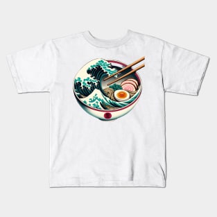 The Great Ramen Wave of Kanagawa Kids T-Shirt